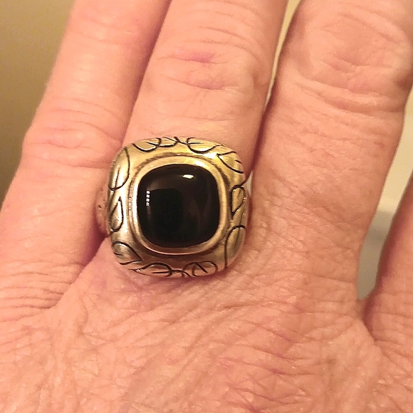 VTG Mark Wasserman Samara Solid Sterling Black Onyx Ring - Picture 2 of 7
